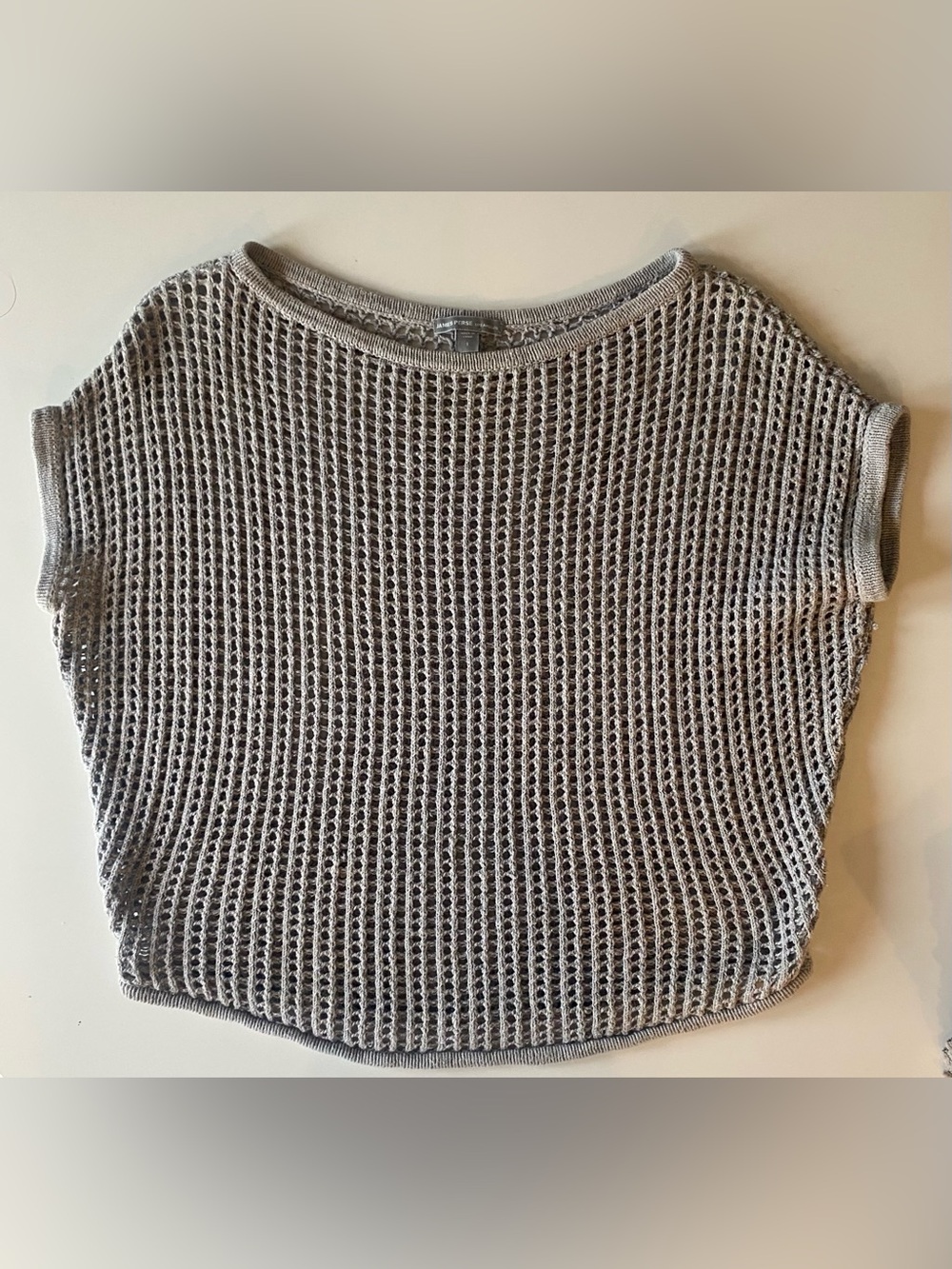 James Perse Open-Knit Sweater - Mid-Gray